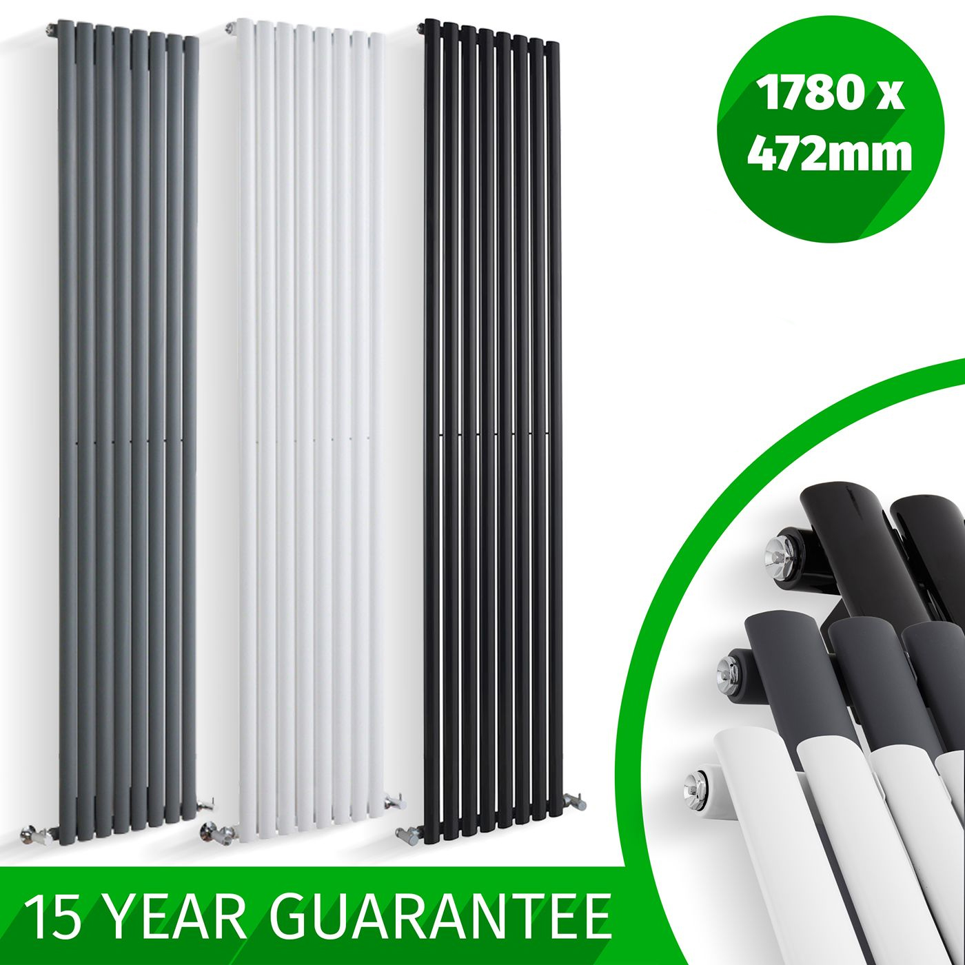 Vertical Bathroom Designer Radiator Upright Oval Column Panel Central Heating Vertical Bathroom Designer Radiator Upright Oval Column Panel Central Heating