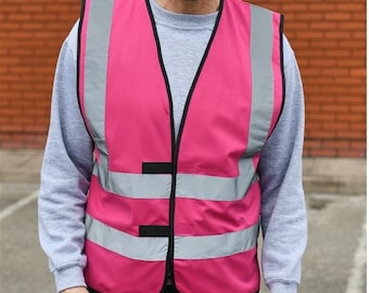 Hi Vis Safety Jacket Vest Children's Kids Personalised Own Words Size 0-9Years Hi Vis Safety Jacket Vest Children's Kids Personalised Own Words Size 0-9Years