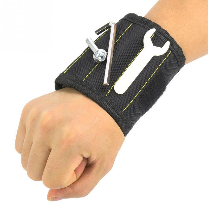 Magnetic Wristband Tool Pick Bag Wrist Pocket Magnet Nails Holder Screw Acc Y5R1 Magnetic Wristband Tool Pick Bag Wrist Pocket Magnet Nails Holder Screw Acc Y5R1