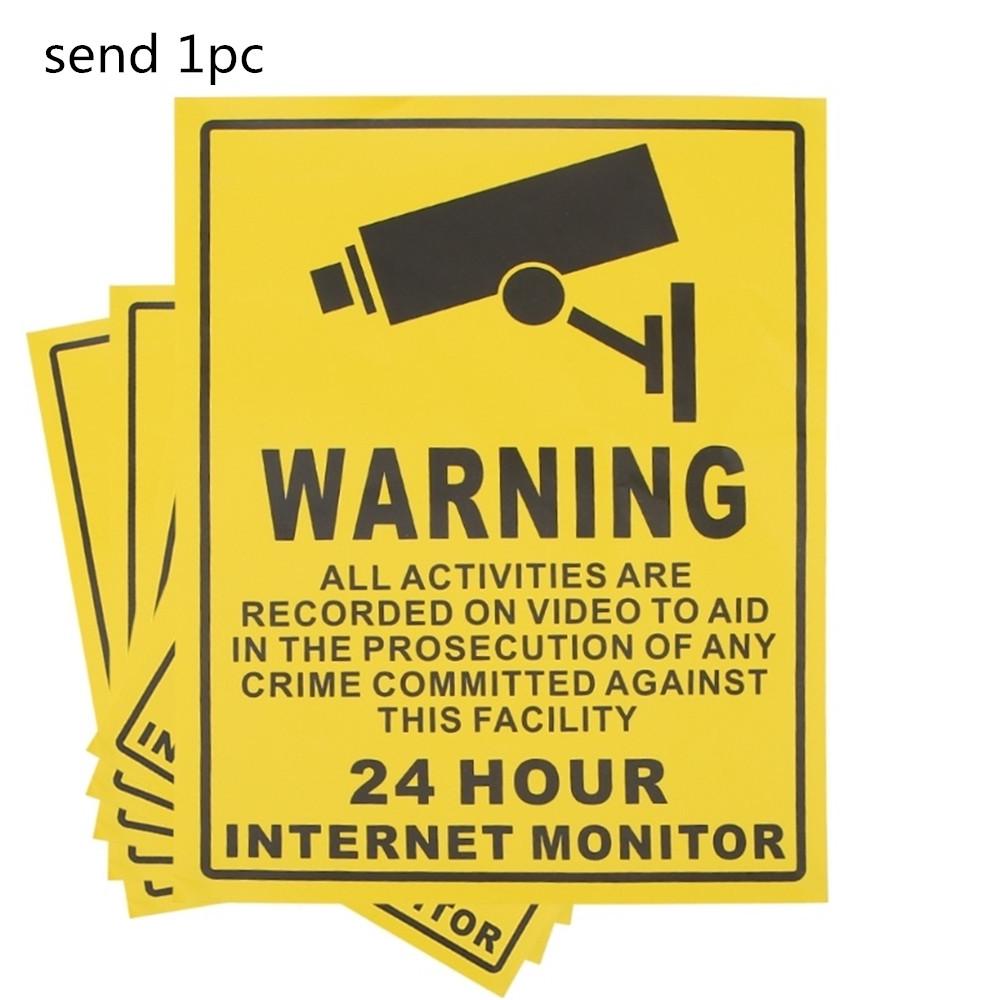 A8 MISC12 50mm x70mm - CCTV 24hr Surveillance Sign Sticker - Pack of 2 - 
