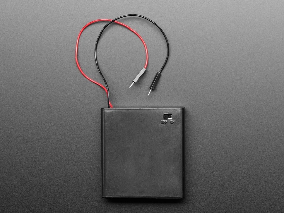 AA x 4 Battery Holder with Connection Wire Cable and On Off Switch 
