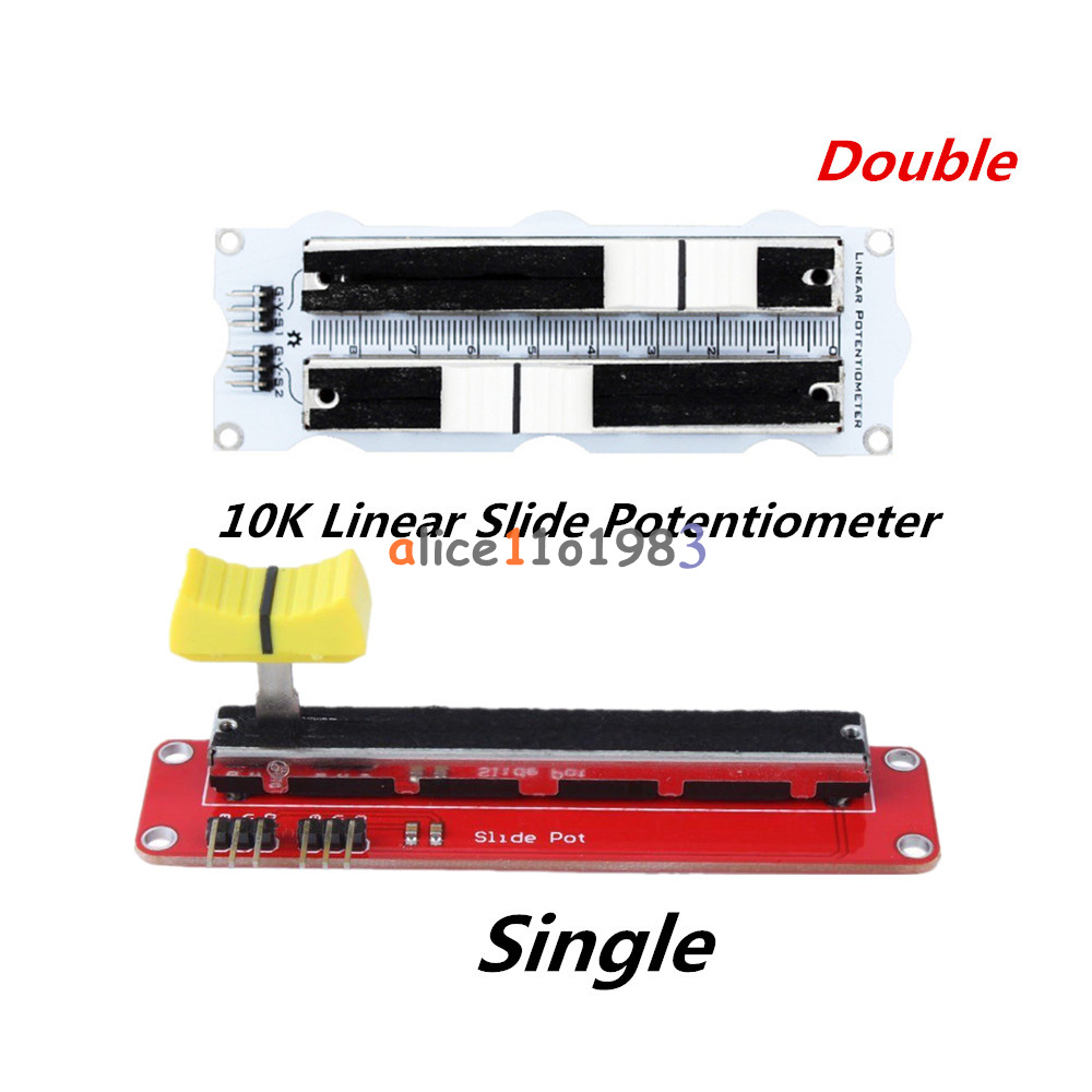 10K Double/Single Linear Slide Potentiometer Module Arduino Electronic Block 10K Double/Single Linear Slide Potentiometer Module Arduino Electronic Block
