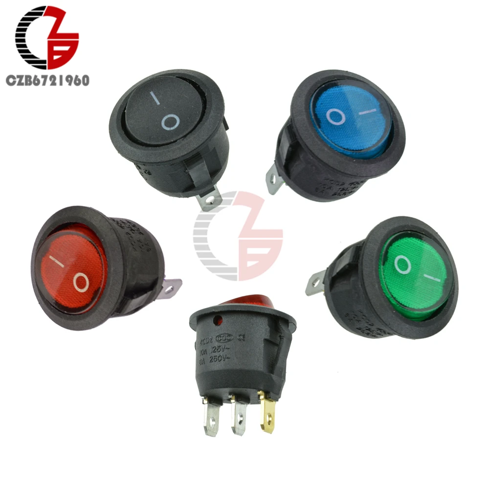 DR 2Pcs Mini 2 pin Round Toggle Self-locking Power ON/OFF Push Button Switch R DR 2Pcs Mini 2 pin Round Toggle Self-locking Power ON/OFF Push Button Switch R
