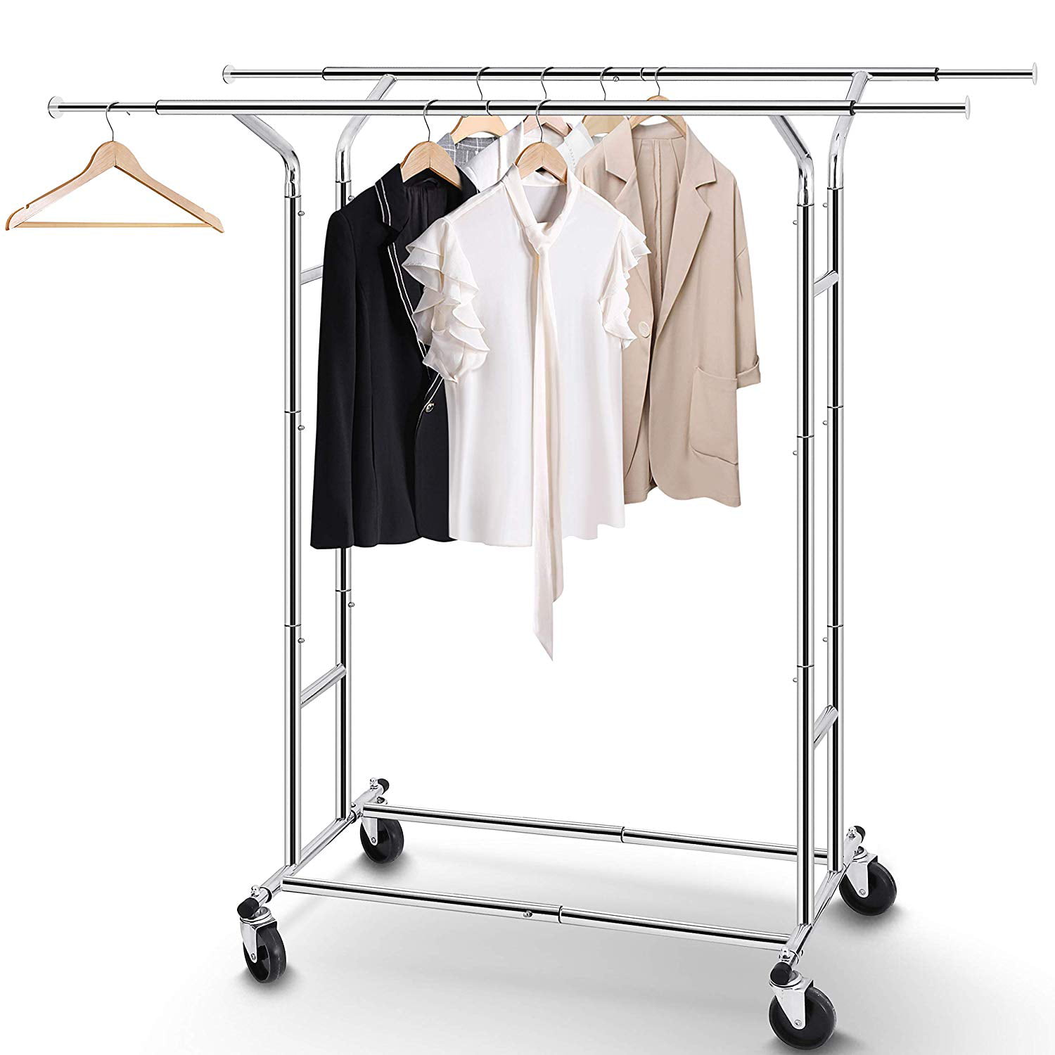 Clothes Rail 4ft 5ft 6ft Heavy Duty Display Clothing Garment Stand Rack on Wheel Clothes Rail 4ft 5ft 6ft Heavy Duty Display Clothing Garment Stand Rack on Wheel