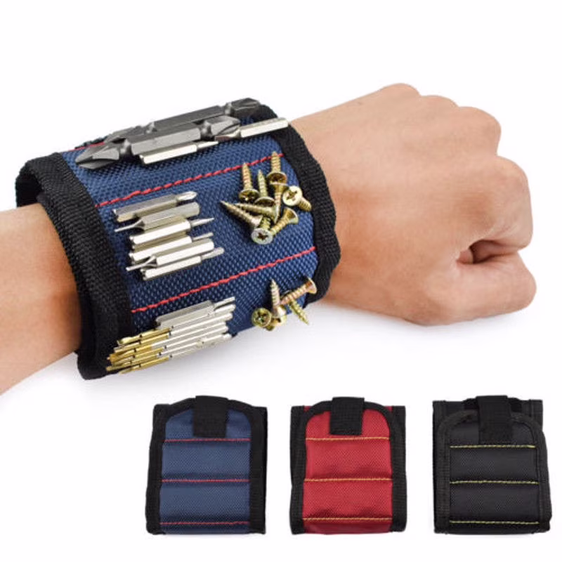 Magnetic Wristband Tool Pick Bag Wrist Pocket Magnet Nails Holder Screw Acc Y5R1 Magnetic Wristband Tool Pick Bag Wrist Pocket Magnet Nails Holder Screw Acc Y5R1
