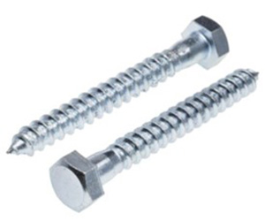 BRIGHT ZINC PLATED. M12 X 130mm 15 No HEXAGON HEAD COACH SCREWS 