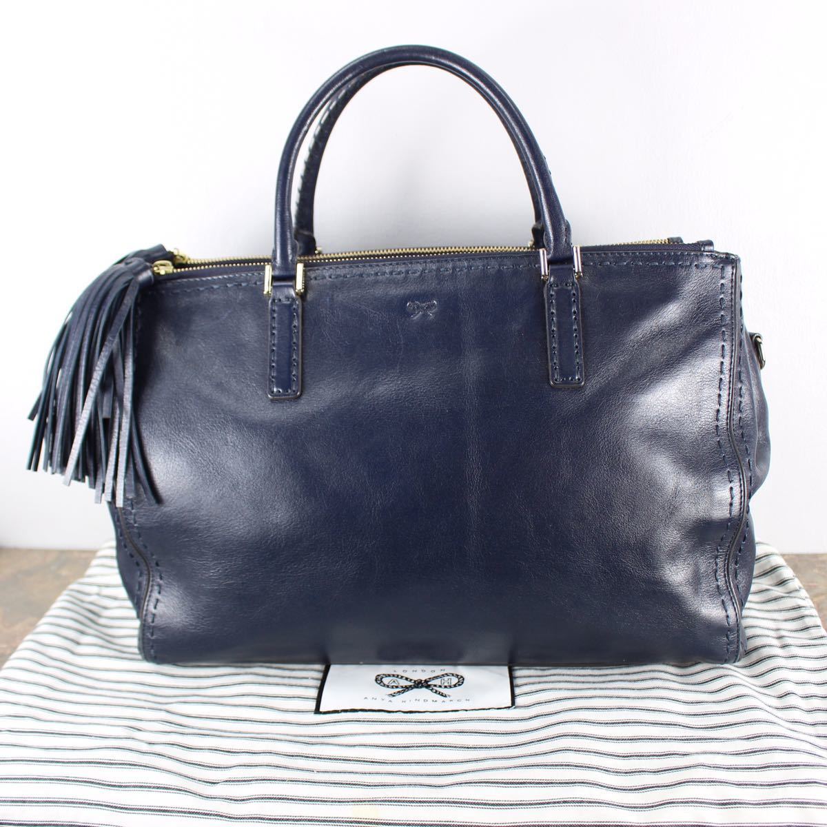 ANYA HINDMARCH EBURY LEATHER HAND BAG/アニヤハインドマーチイーブリーレザーハンドバッグ