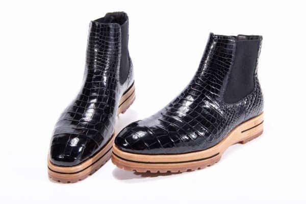 ☆上品 ワニ革 メンズシューズ カジュアルシューズ ブーツ 紳士靴 24~27cm メンズブーツ 皮靴 長靴 モカシン 男性 幅広 丈夫 プレゼント