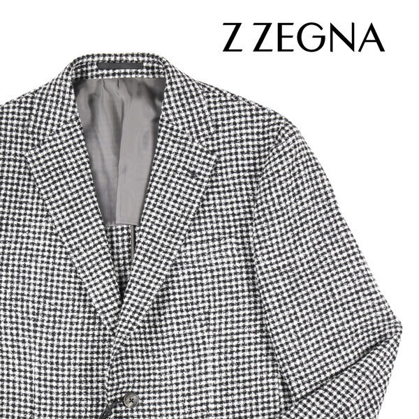 Z.ZEGNA（ジーゼニア） ジャケット 450750 ホワイト x ブラック 50 18795 【W18795】