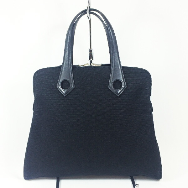【中古】HERMES エルメス エールライン カバスイーボー32 トートバッグ ハンドバッグ トワルアッシュ ブラック系