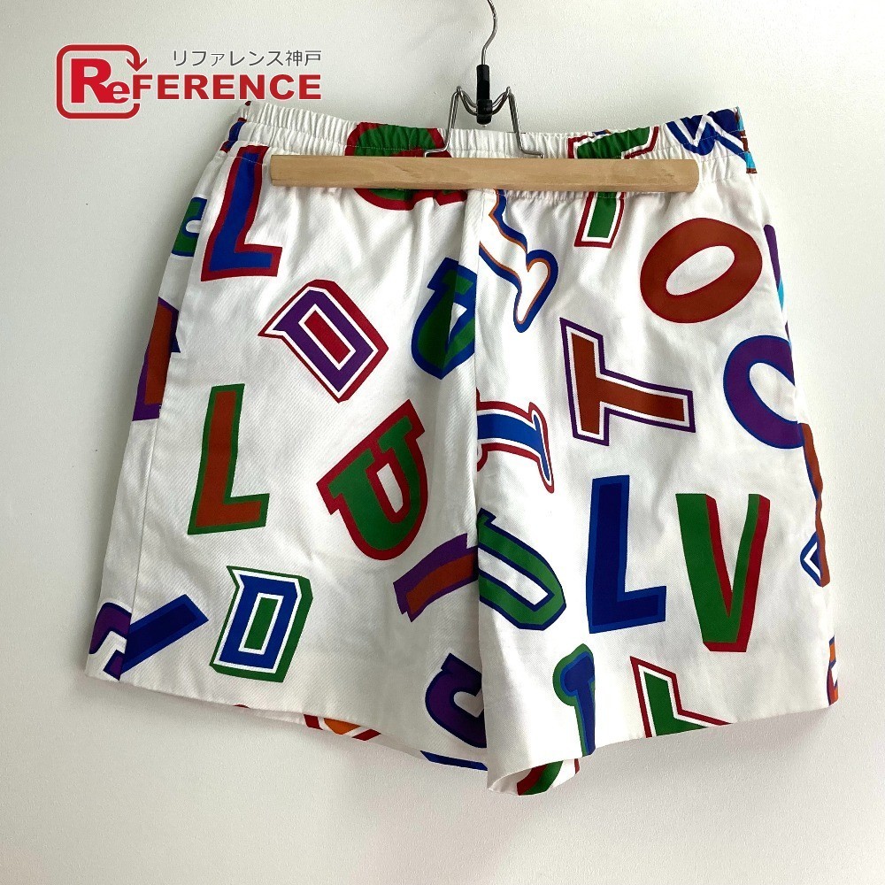 LOUIS VUITTON ルイヴィトン 1A90T NBA プリンテッド バスケットボール ショーツ ショート パンツ コットン マルチカラー メンズ【中古】