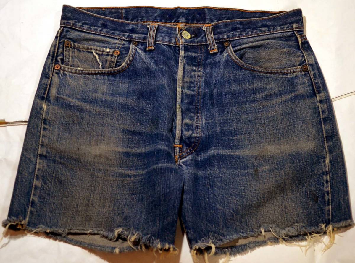 v190/LEVIS501 66前期 カットオフ ヴィンテージ 極上！イエローステッチ