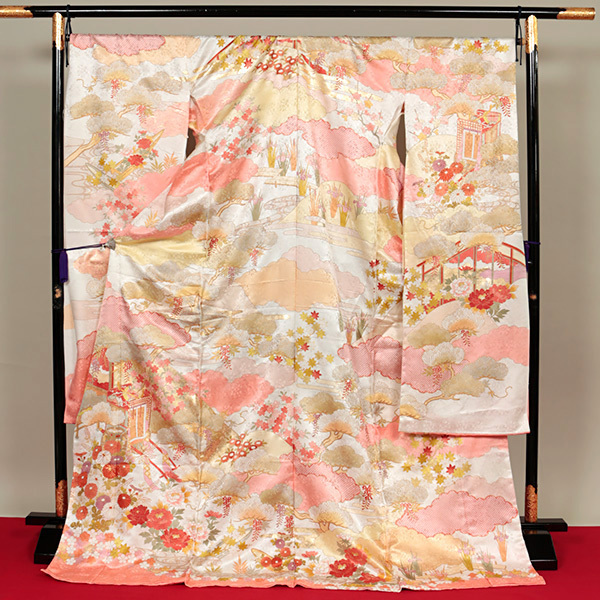 【和遊館】即決efa2005　お仕立て付き！皇室献上作家「藤井寛」豪華手描きお振付最高級お振袖　古都の四季