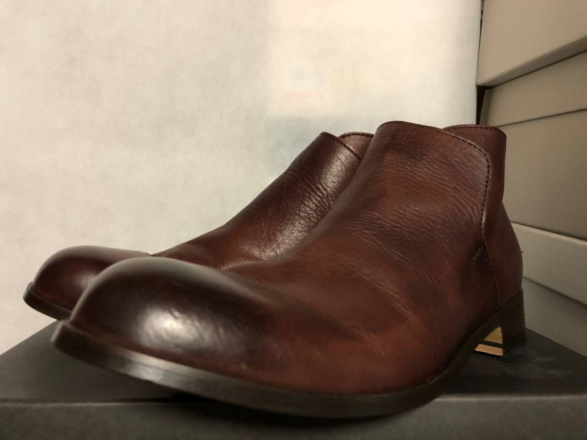 超激レア!! 完売品!! PADRONE パドローネ インステップ バックジップブーツ 42 ラス1!