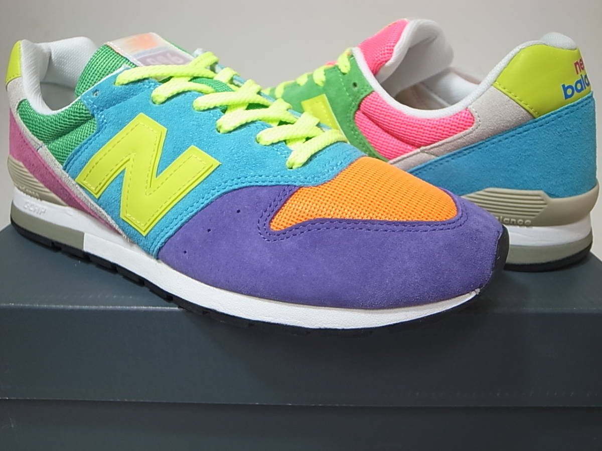 【送料無料 即決】ATMOS x NEW BALANCE CM996ATN 28cm US10新品アトモス別注コラボ日本996足限定MULTIマルチカラーMIX左右非対称ミスマッチ