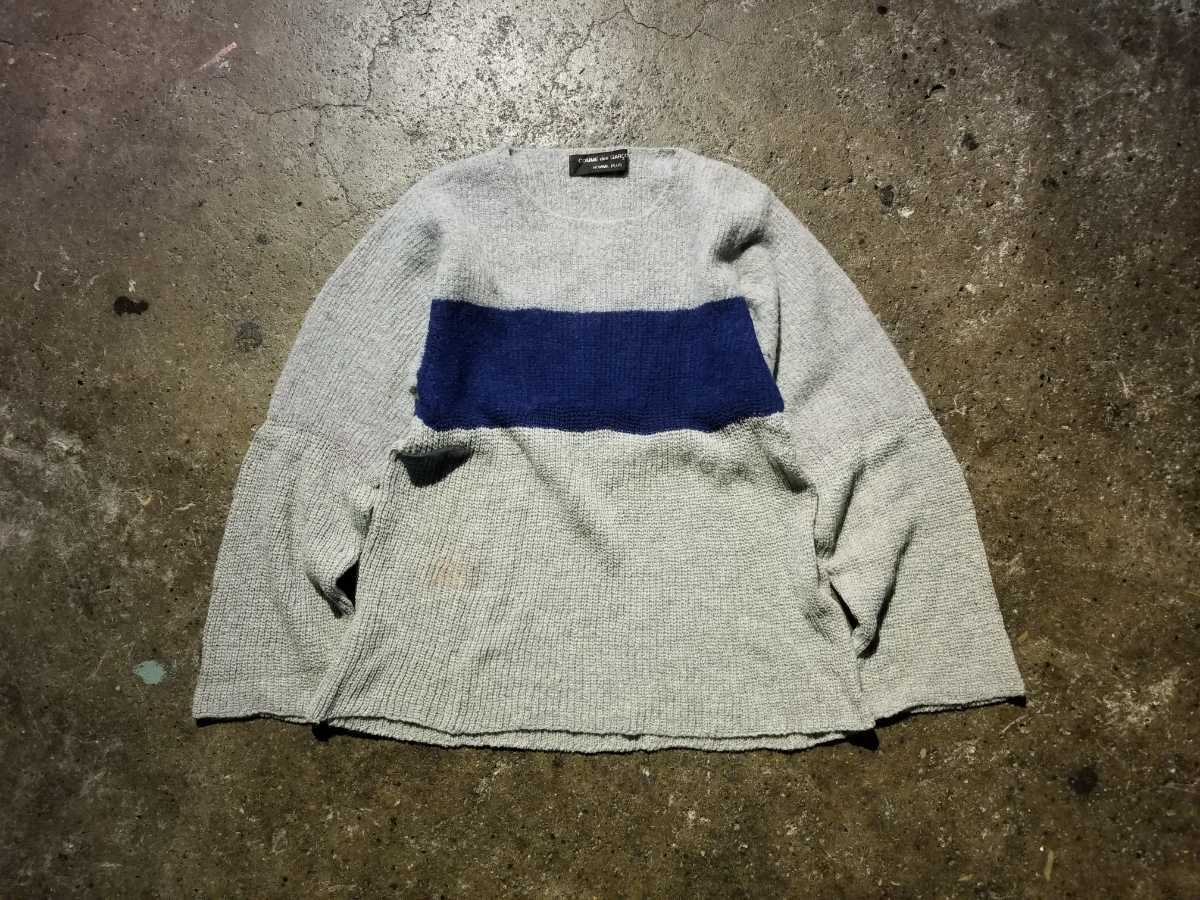 COMME des GARCONS HOMME PLUS 94AW ウール縮絨切替ニット 1994AW AD1994 90s コムデギャルソンオムプリュス