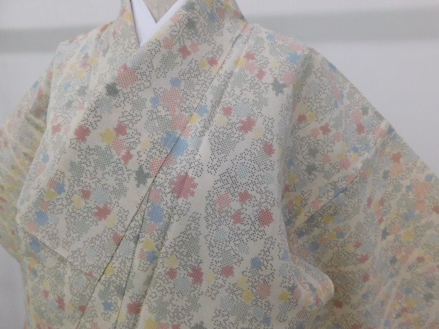 〔楽布特選〕P21105　本場夏大島紬単衣　未使用仕立て上がり品　オークション　ｔ