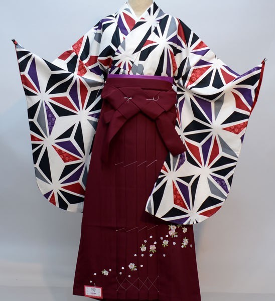 着物袴セット ジュニア用へ直し144cm～150cm bonheur saisons ボヌールセゾン 袴色選択可能 新品 （株）安田屋 NO29601-03