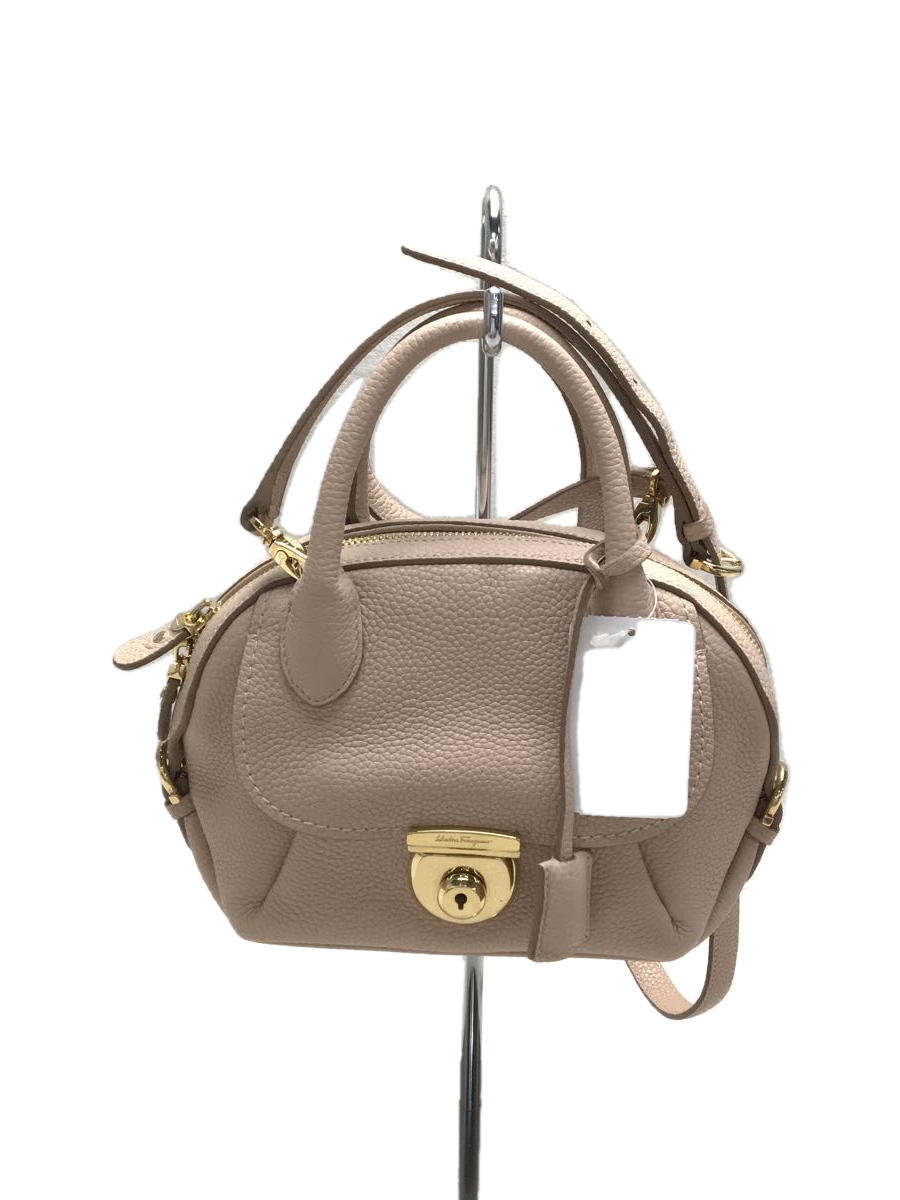Salvatore Ferragamo◆2Wayバッグ/レザー/ピンク/GE-21E881/フィアンマ/サルヴァトーレフェラガモ