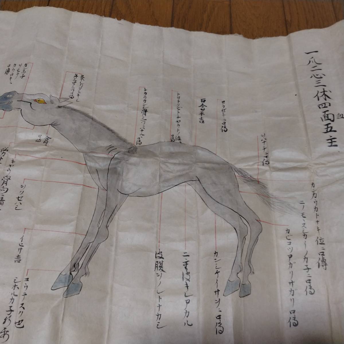当方、先祖より代々受け継がれ曽祖父蔵にて保管　　屋代　重長　　一瓜二心三休四面五主　　古文書