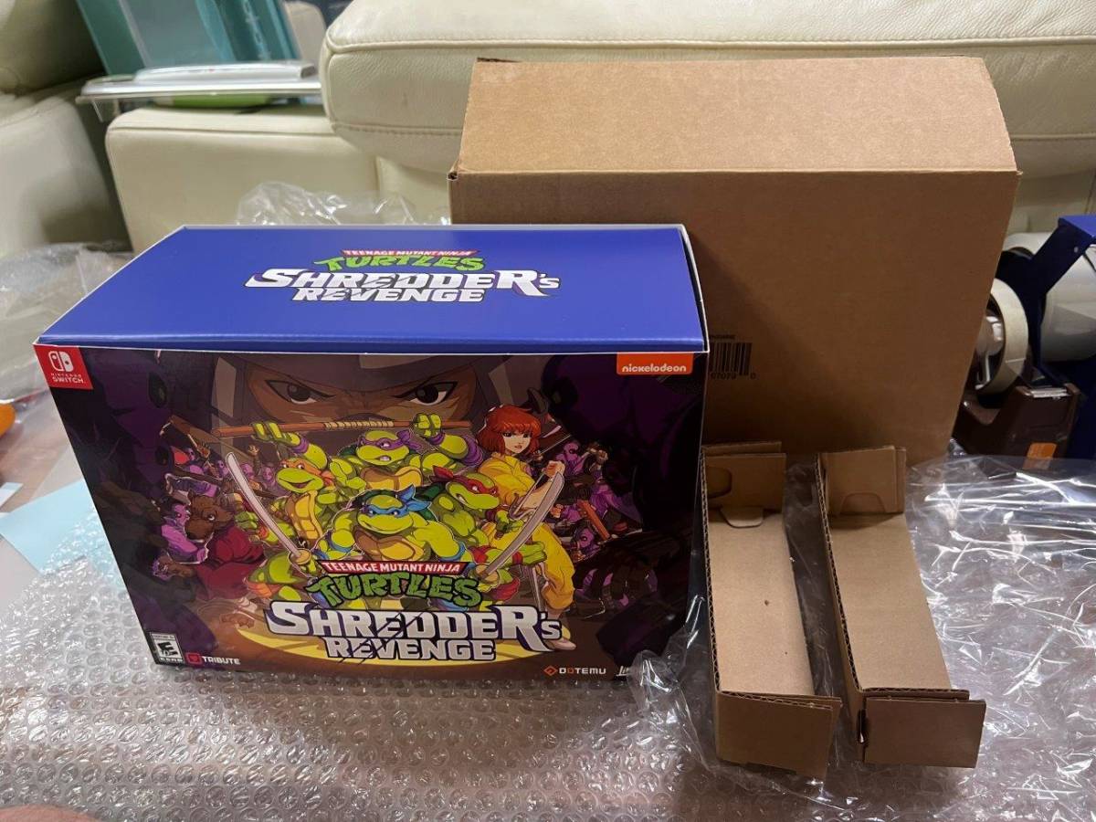 SW TMNT Shredder's Revenge / シュレッダーの復讐 RADICAL EDITION / コレクターズ版 北米 (本体美品/送風箱（茶色）痛) 新品未開封