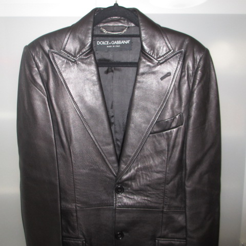 サイズ４６　DOLCE&GABBANA レザー　ジャケット　　40万