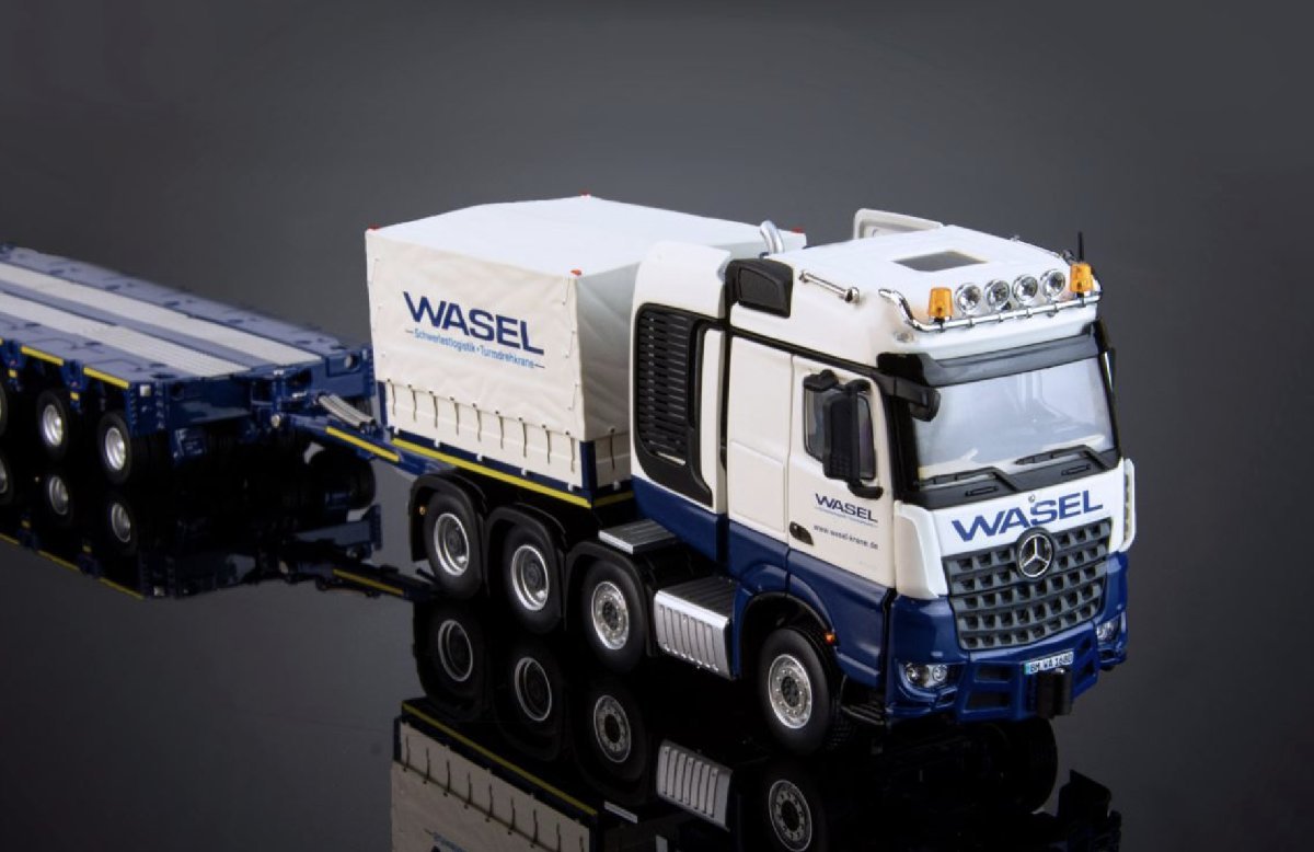 IMC 1/50 Mercedes Benz Actros Bigsapce 8x4 Scheuerle InterCombi WASEL　建設重機　メルセデス　ベンツ　トレーラー