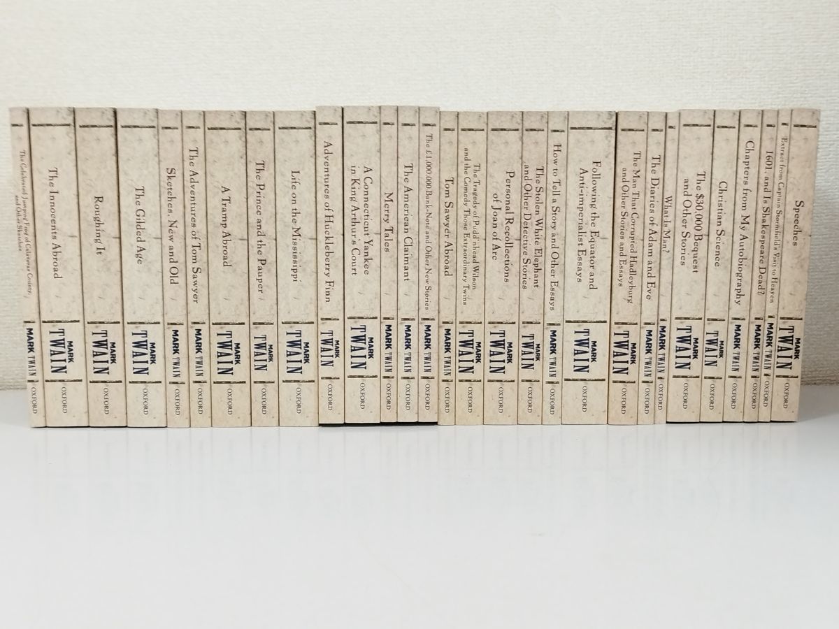 366/【洋書】THE OXFORD MARK TWAIN 全29巻セット/マーク・トウェイン/ キャラベラス郡の名高き飛び蛙 ハックルベリーフィンの冒険 他