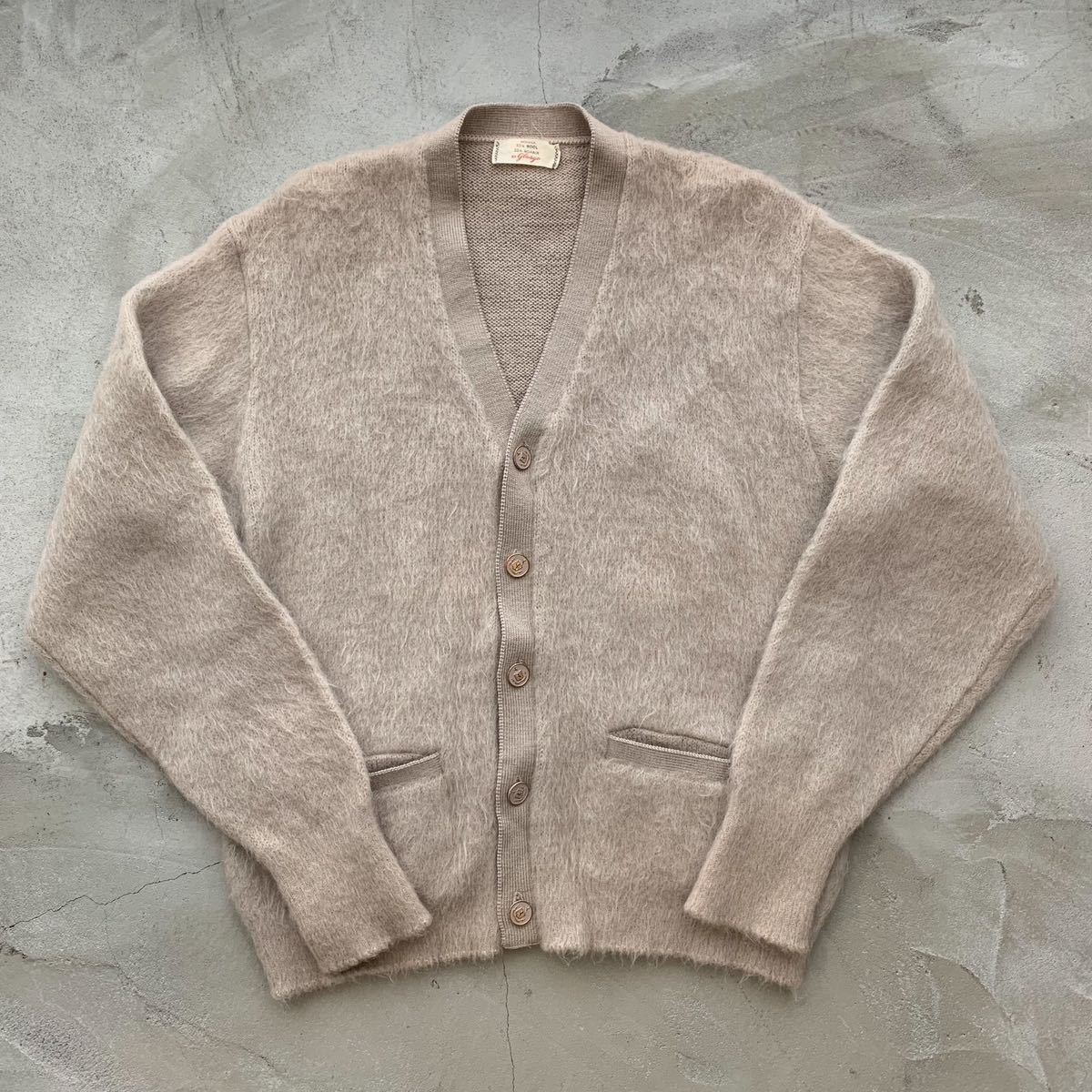 極上品 モヘアカーディガン ビンテージ vintage mohair モヘア カートコバーン 美品 古着 40s 50s 60s ヴィンテージ 希少 レア
