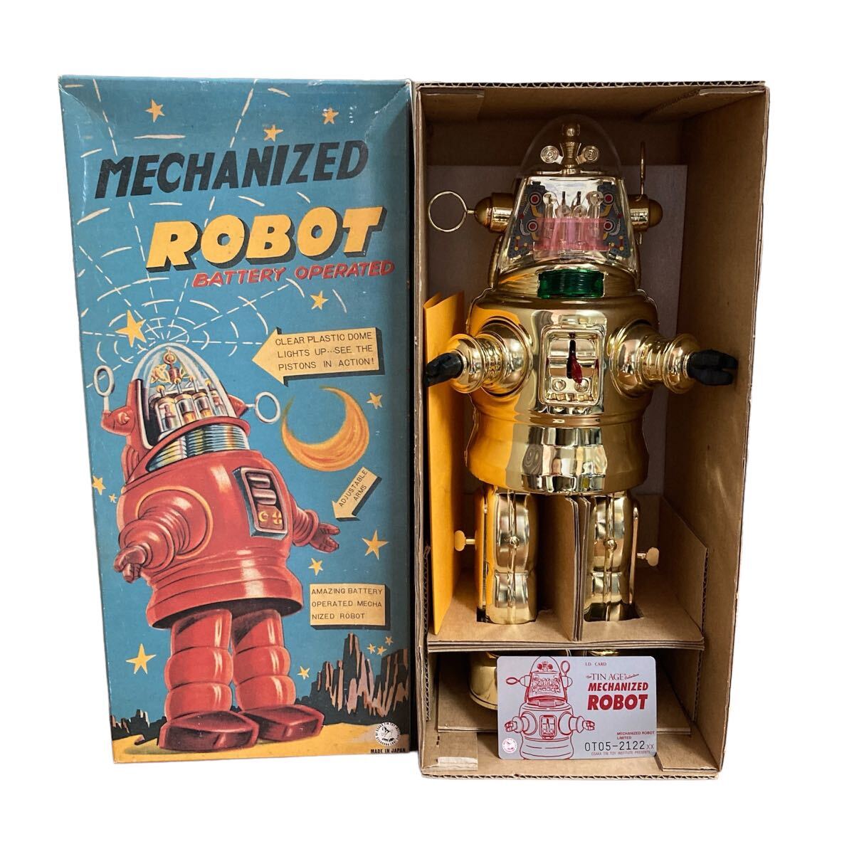 大阪ブリキ メカナイズド ロボット Mechanized Robot tin toy ブラスメッキ 金メッキ 24体限定 ゴールドメッキ 未使用品 昭和レトロ