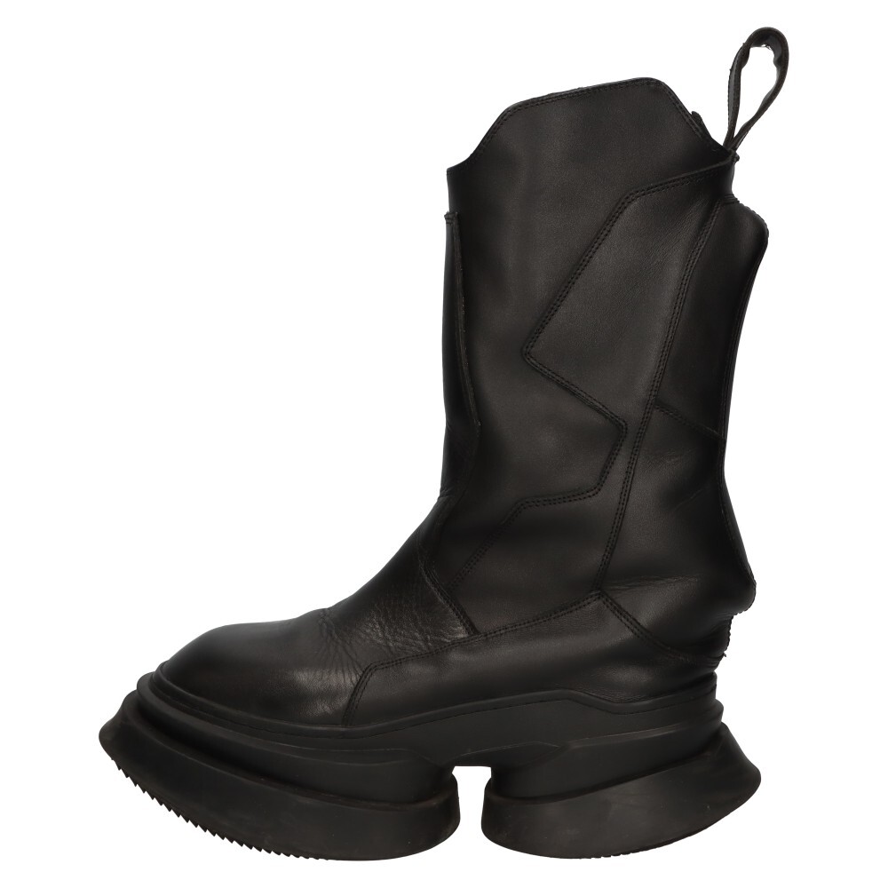 JULIUS ユリウス 23AW シェルバックロングスニーカー レザーブーツ ブラック SIZE 3 837 FWM2