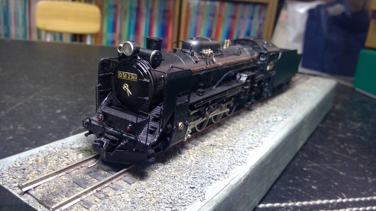 D51(51-231)　蒸気機関車　1/80　16.5ミリ　キット完成品