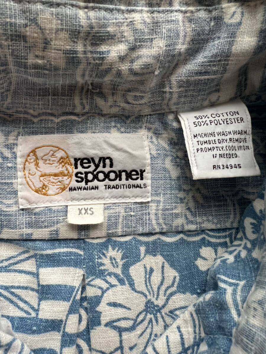 【希少70‘s後期チクビ 金タグ】reyn spooner レインスプーナー ラハイナセーラー サイズXXS Lahaina Sailor Pullover shirt アロハシャツ