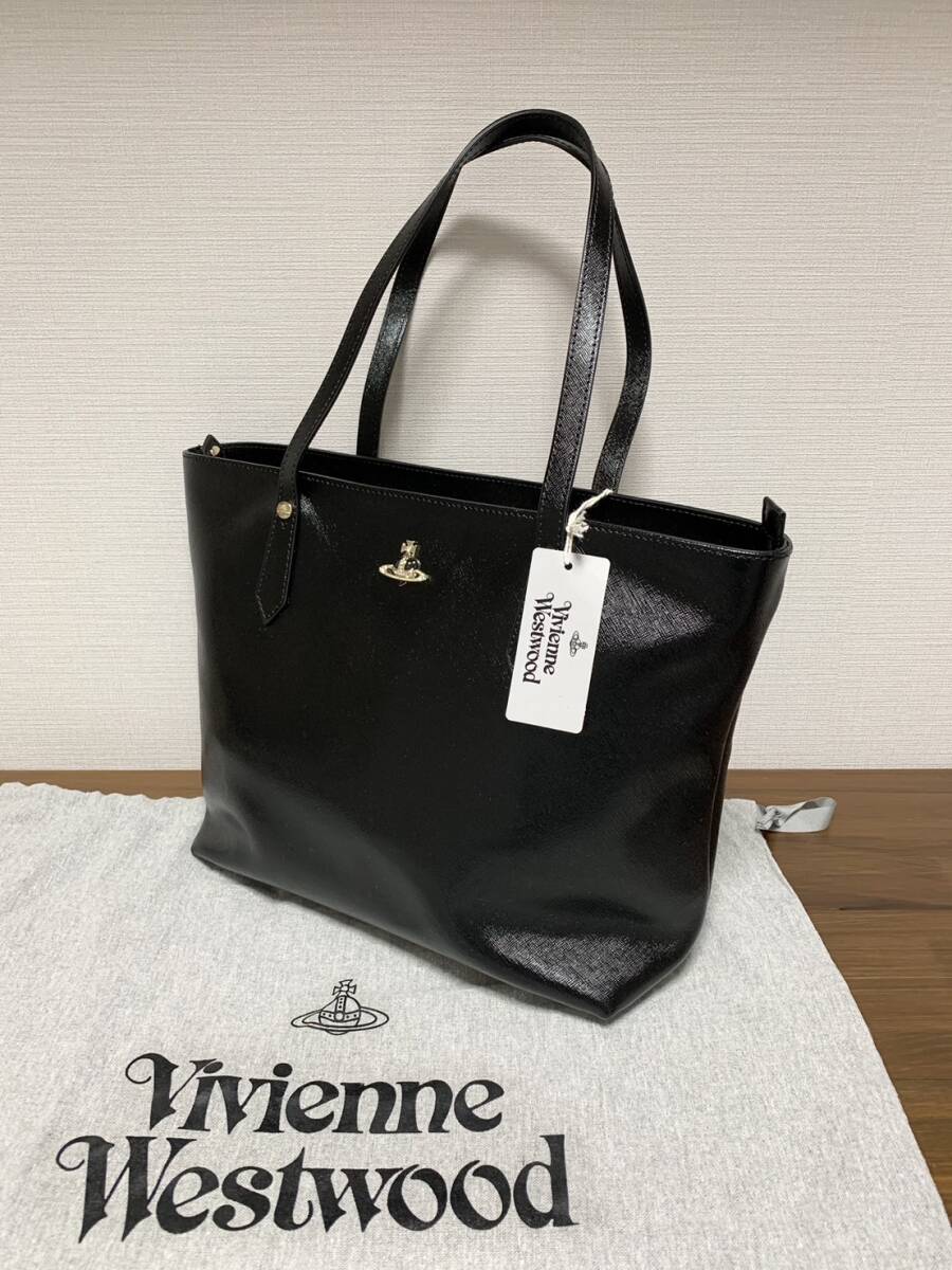 未使用[Vivienne Westwood] デイアマンテ ハートオーブ PVCレザー トートバッグ 肩掛けバッグ 4205007D-L0040 ヴィヴィアンウエストウッド