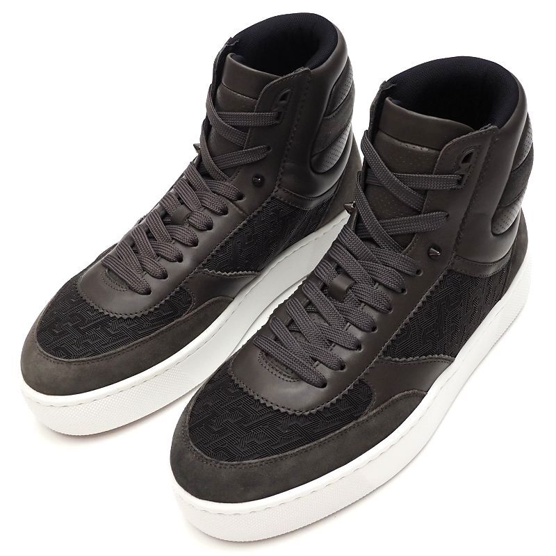 F0550S 新品 Christian Louboutin/ハイカット スニーカー 【サイズ：41.5】 ブラウン TOP RUI クリスチャンルブタン