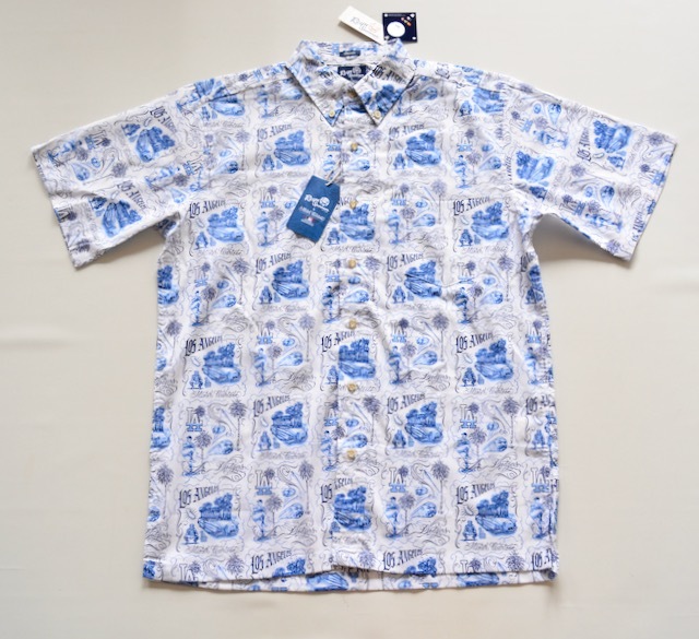 新品 ＊ REYN SPOONER × MR CARTOON × LA DODGERS　アロハシャツ S /レインスプーナー/ミスターカートゥーン/ロサンゼルス ドジャース