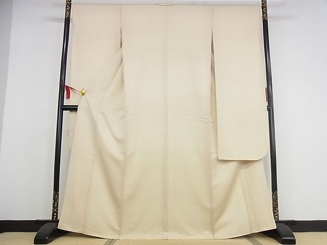 平和屋-こころ店■極上　振袖　色無地　寿光織　肌色　金通し地　正絹　逸品　未使用　KAAA0765kk4