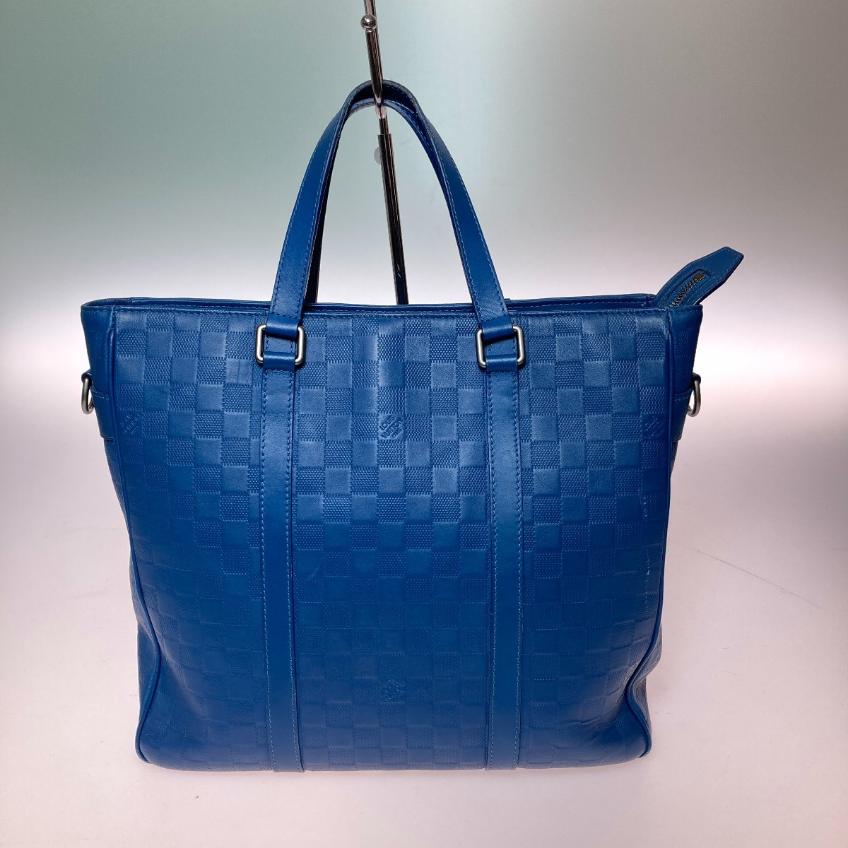 ◎◎ LOUIS VUITTON ルイヴィトン ダミエ アンフィニ タダオPM 2WAYショルダーバッグ トートバッグ N41352 ネイビー 傷や汚れあり