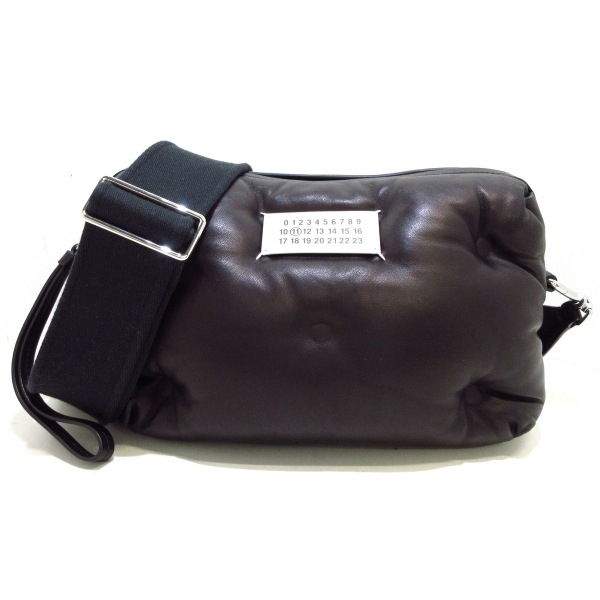 メゾンマルジェラ Maison Margiela ショルダーバッグ SB1WB0002 グラムスラム レザー 黒 レディース ストラップ着脱可 バッグ