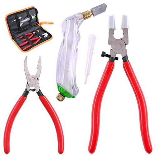 Self-Lubricating 6-Wheel Tipped Glass Glazing Cutter Cutting Craft Hand Tool 