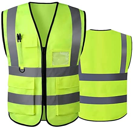 Reflective Vest Hi Vis Safety Waistcoat high Visibility Strip Traffic Security 