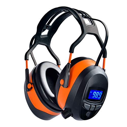 PROTEAR Ear Defenders with FM/AM Radio MP3 Compatible SNR 30dB Adjustable Noise 