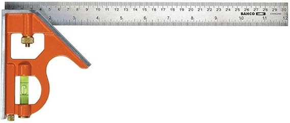 BAHCO Combination Set Square Stainless Steel Ruler CS150 CS300 CS400 BAHCO Combination Set Square Stainless Steel Ruler CS150 CS300 CS400