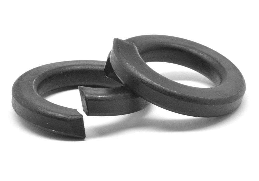 1/2" Regular Standard Split Lock Washers Plain Finish Black Qty 25 