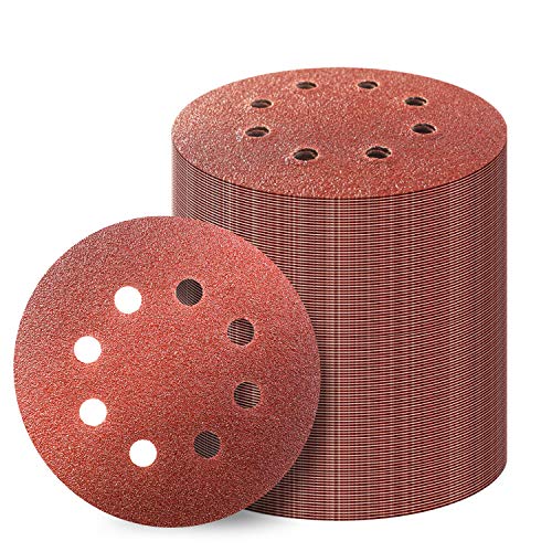 50x 125mm Sanding Discs 40 60 80 120 240 Grit Sandpaper Sheet For Orbital Sander 
