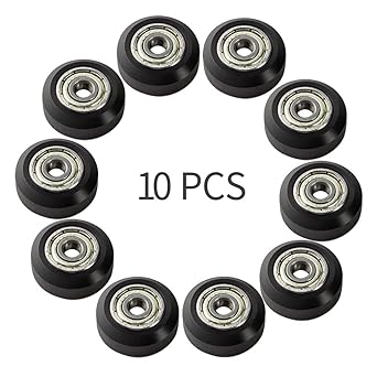 10pcs Plastic Passive Round Wheel Pulley With Bearing Gear 3D Printer POM Kits 