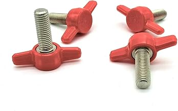 1/4" x 1 Thumb Screws w Large Fluted Delrin Head Black SS 8 per package 1/4" x 1 Thumb Screws w Large Fluted Delrin Head Black SS 8 per package