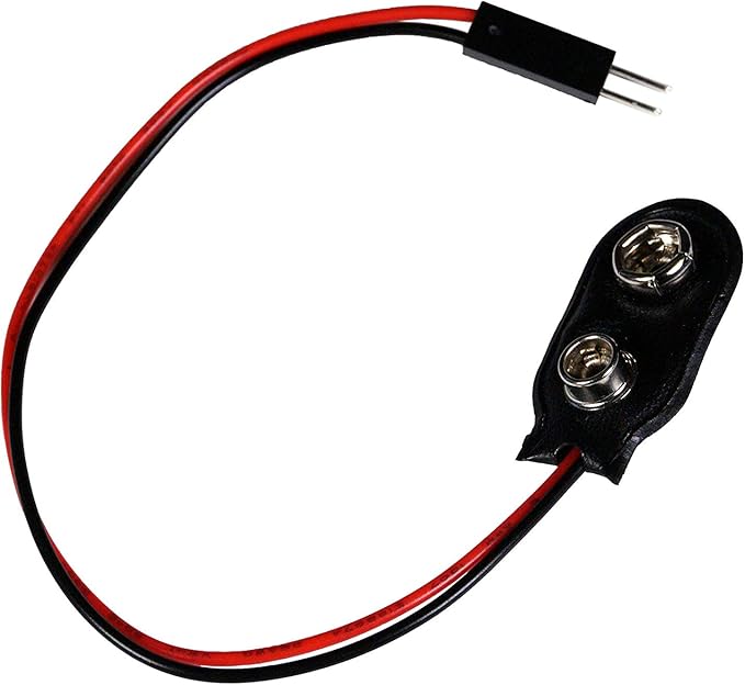 10X Black Red Cable Connection 9V Battery Clips Connector Buckle WF 