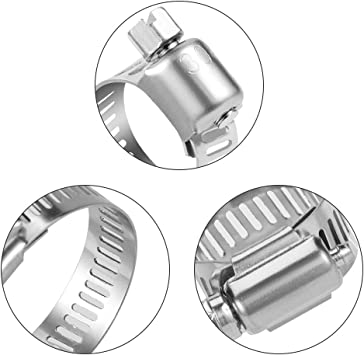 12 Hose Clips Jubilee Clamp Band Small Pipe Steel Clamps Plumbing Grip Worm Gear 