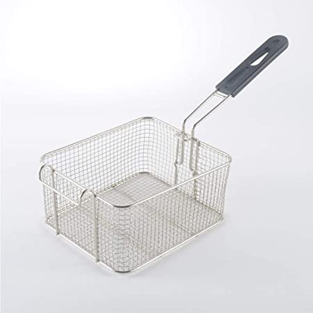 2x Mini Frying Basket Serving Stainless Steel for with Grip Chips Style 2x Mini Frying Basket Serving Stainless Steel for with Grip Chips Style
